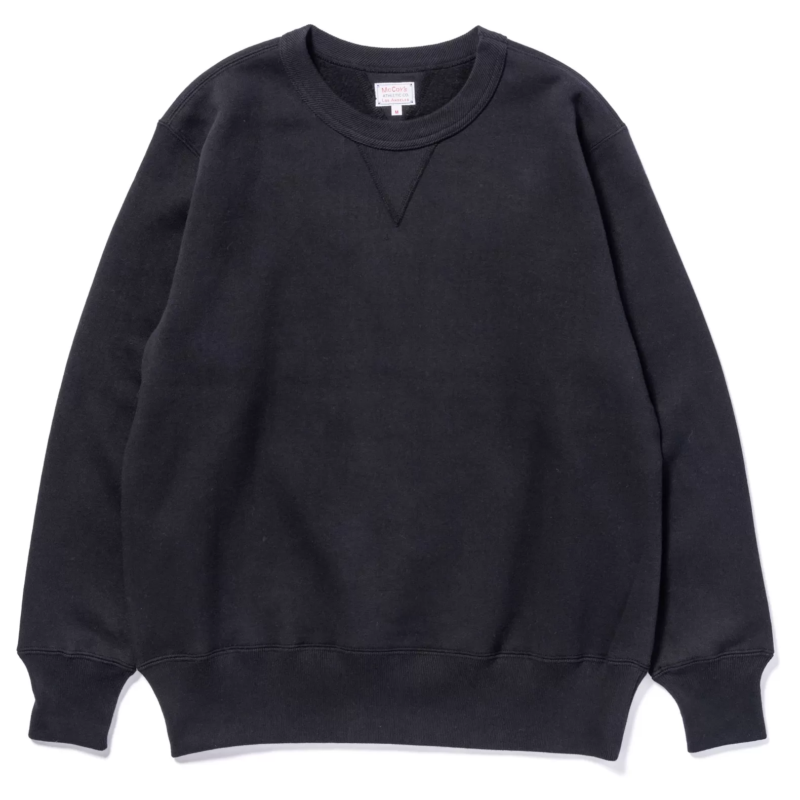 Sweatshirts<The Real McCoy's 10 OZ. LOOPWHEEL CREWNECK SWEATSHIRT BLACK