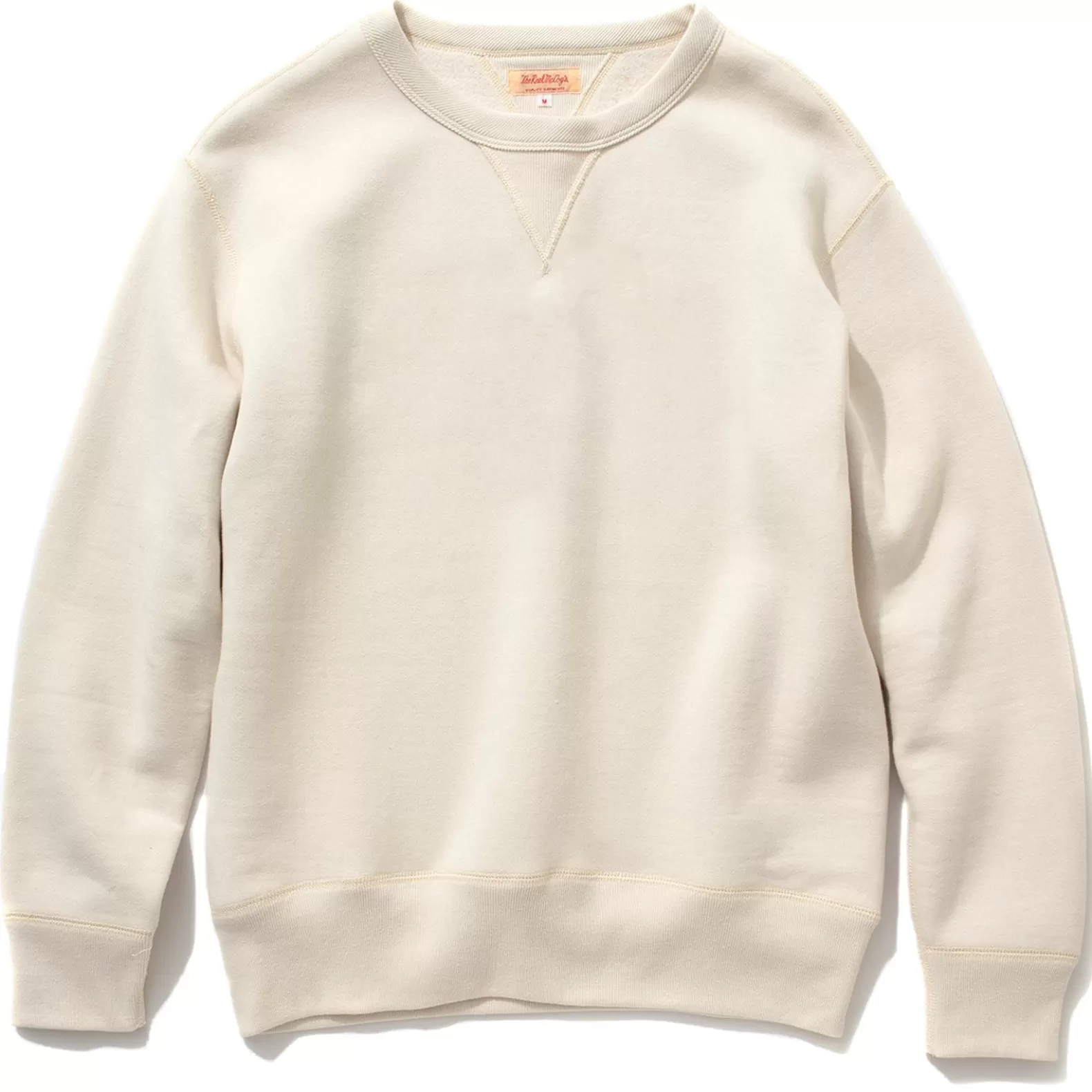 Sweatshirts<The Real McCoy's 10 oz. LOOPWHEEL CREWNECK SWEATSHIRT Milk