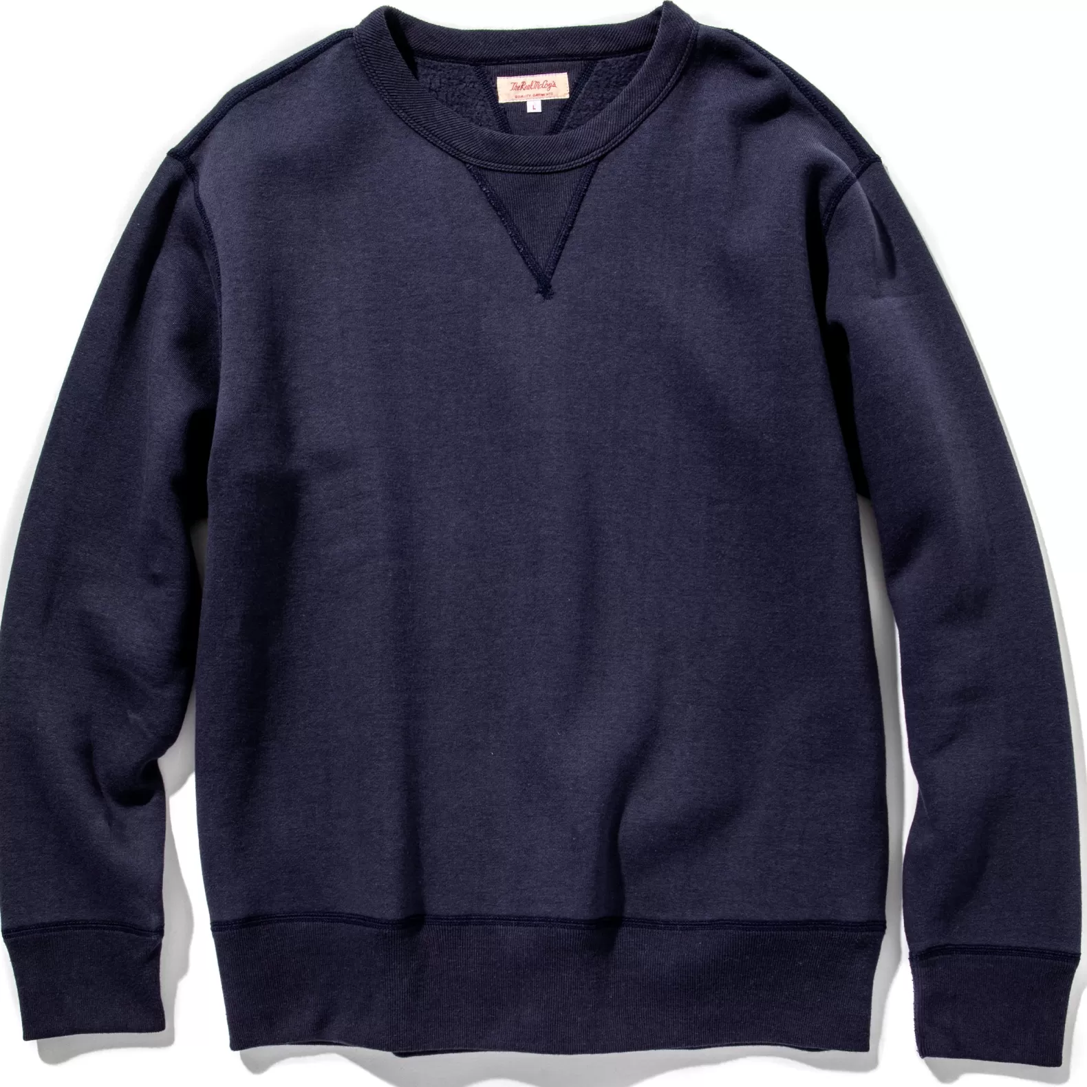 Sweatshirts<The Real McCoy's 10 oz. LOOPWHEEL CREWNECK SWEATSHIRT Navy