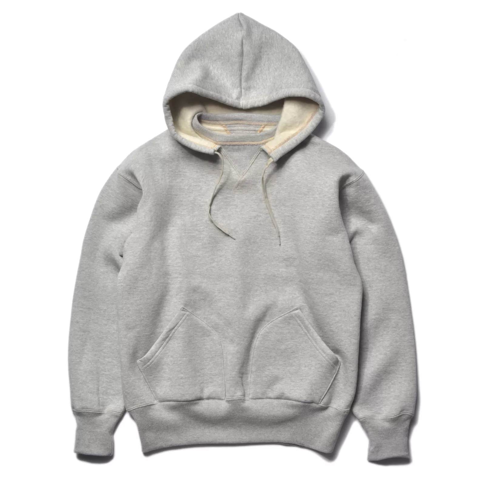 Sweatshirts<The Real McCoy's 13 OZ. WOOL LOOPWHEEL HOODED SWEATSHIRT MEDIUMGRAY