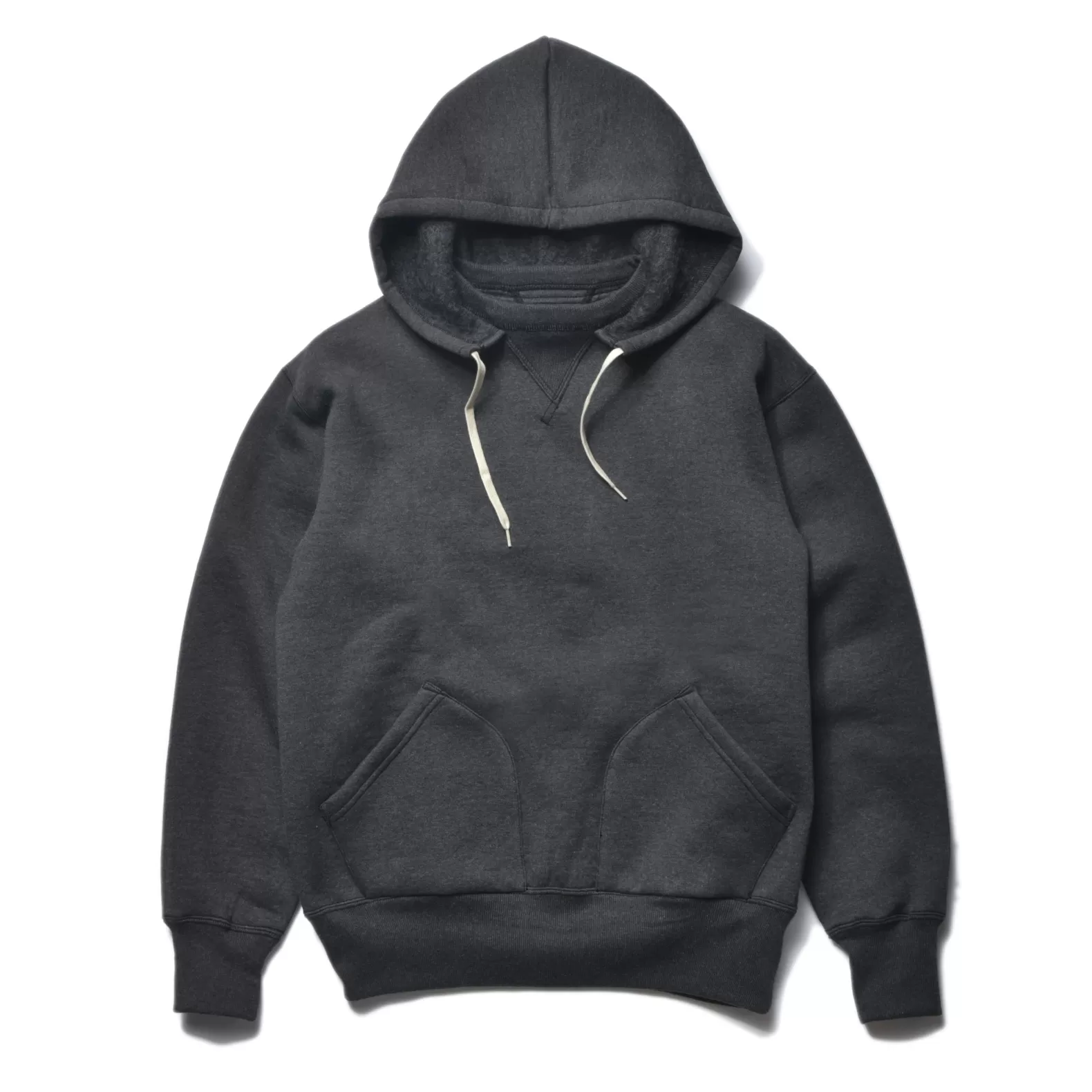 Sweatshirts<The Real McCoy's 13 OZ. WOOL LOOPWHEEL HOODED SWEATSHIRT BLACK