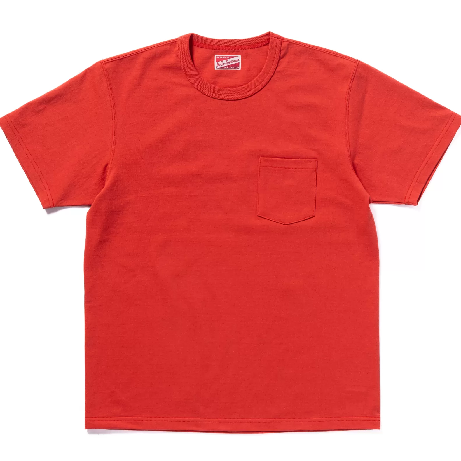 T-shirts<The Real McCoy's POCKET TEE SCARLET