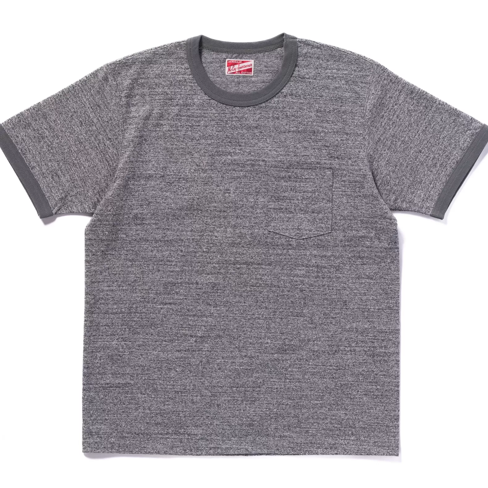 T-shirts<The Real McCoy's POCKET TEE / HEATHER GRAY, RINGER GRAY/TEAL