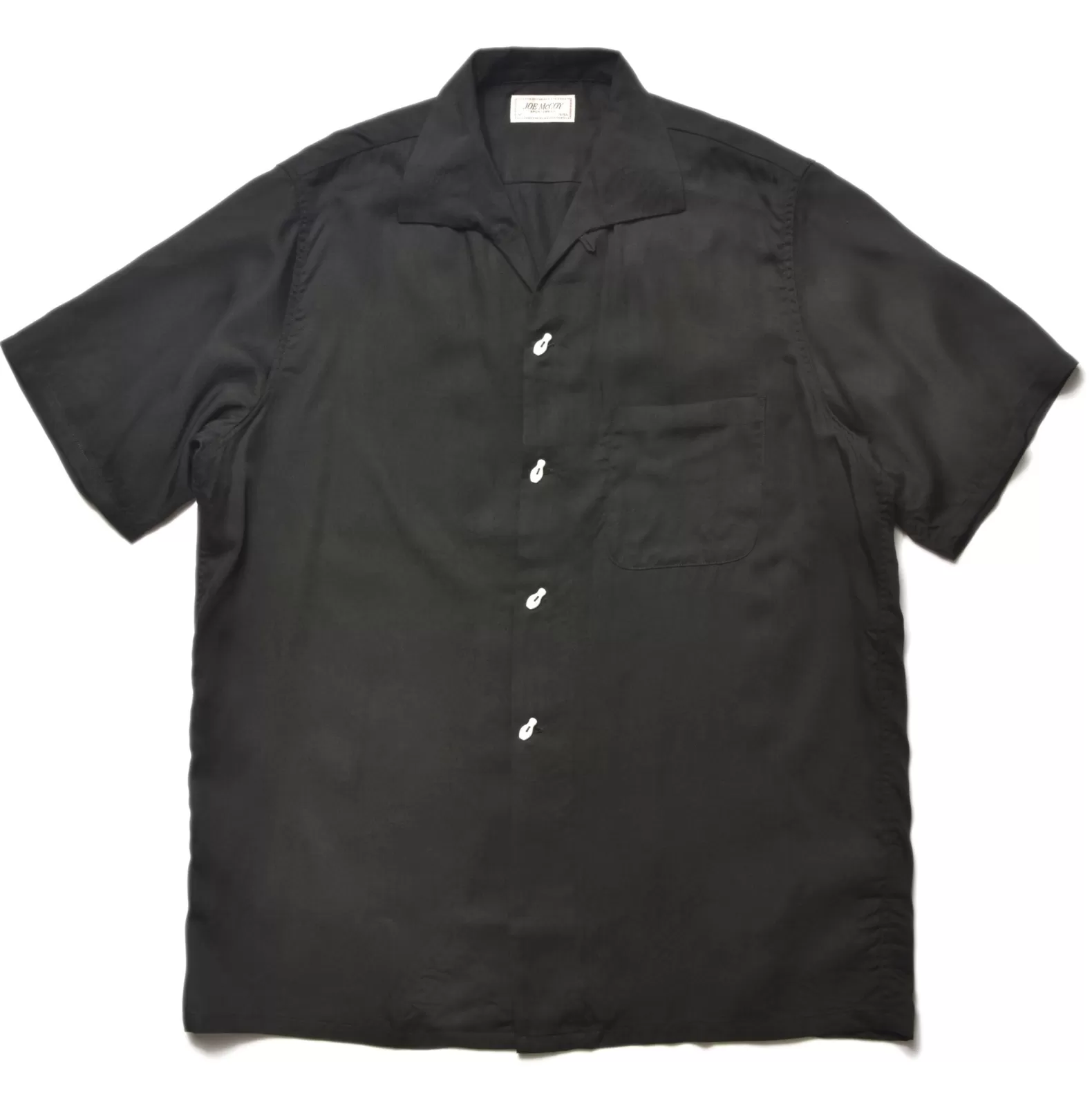 Shirts<The Real McCoy's RAYON BOWLING SHIRT BLACK