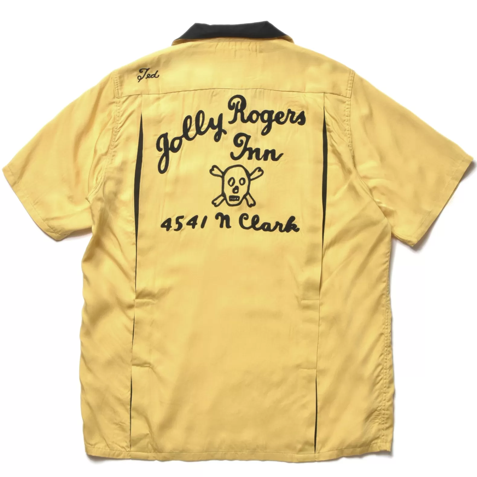 Shirts<The Real McCoy's RAYON BOWLING SHIRT  / JOLLY ROGER YELLOW