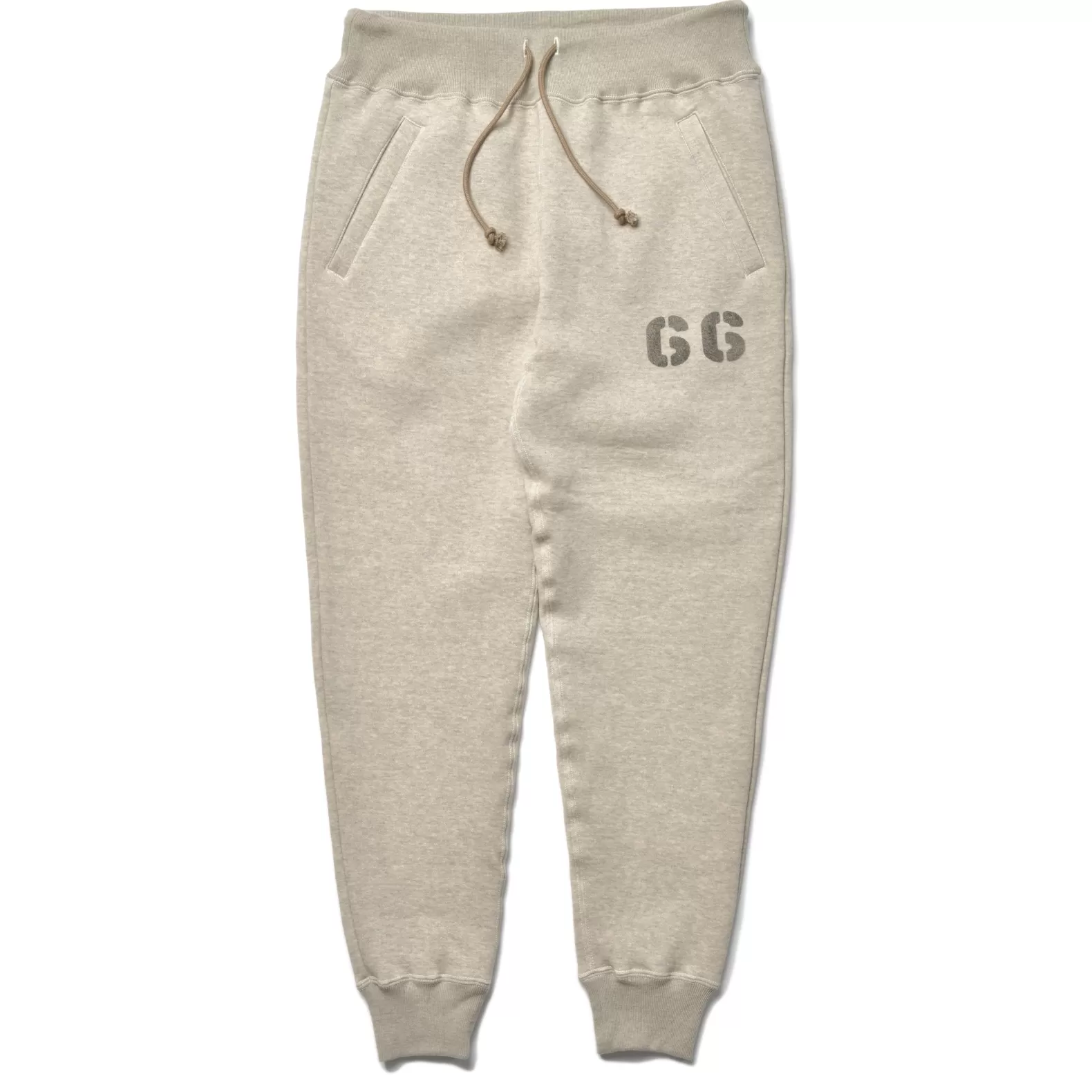 Sweatpants<The Real McCoy's RIBBED SWEATPANTS / DUNBAR STENCIL OATMEAL