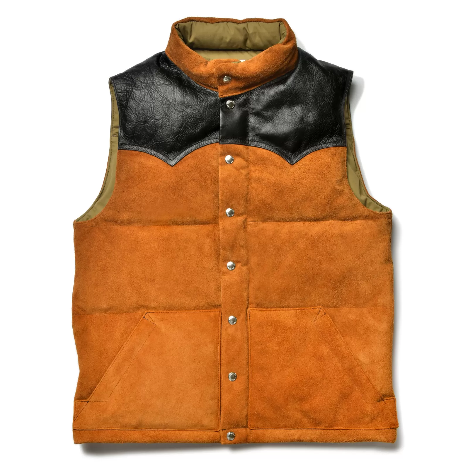 Recreation | Vests<The Real McCoy's ROUGHOUT DOWN VEST RAWSIENNA