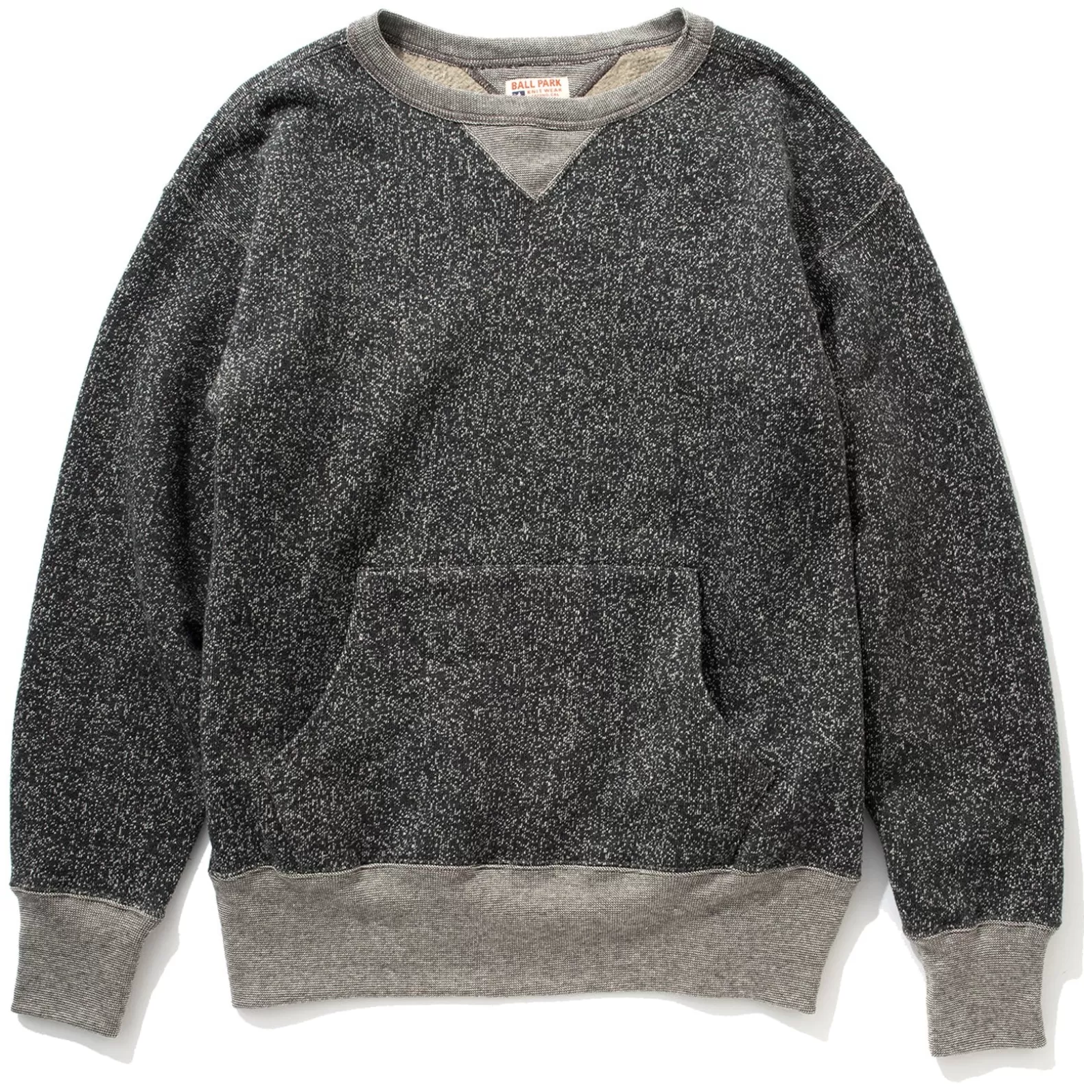 Sweatshirts<The Real McCoy's SALT & PEPPER CREWNECK SWEATSHIRT GREY