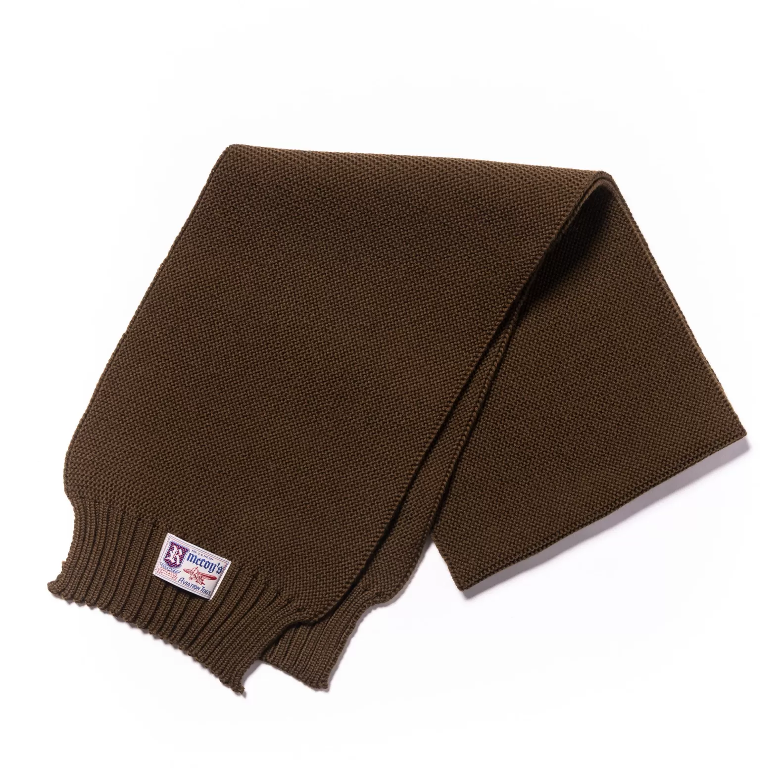 Scarves<The Real McCoy's SCARF, WOOL-KNIT OLIVE