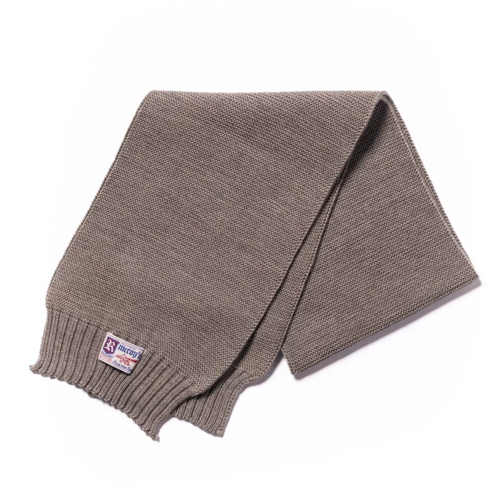 Scarves<The Real McCoy's SCARF, WOOL-KNIT GRAY