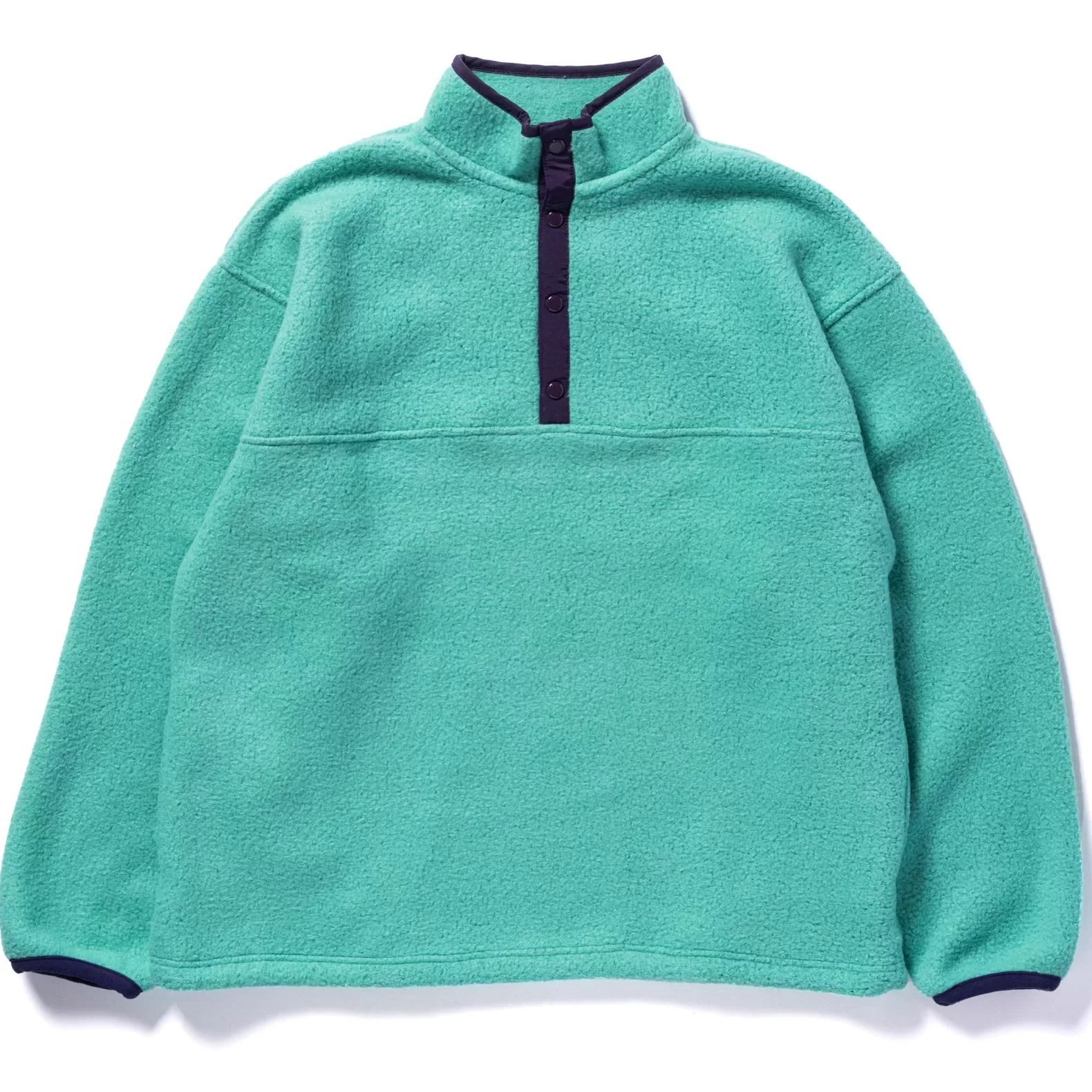 Fleece | Recreation<The Real McCoy's SNAP FRONT PULL-OVER FLEECE TEAL