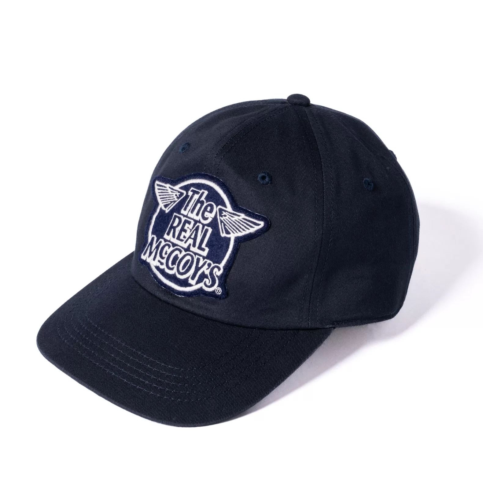 Hats<The Real McCoy's THE REAL McCOY’S LOGO BASEBALL CAP ‘WHITE LOGO’ NAVY