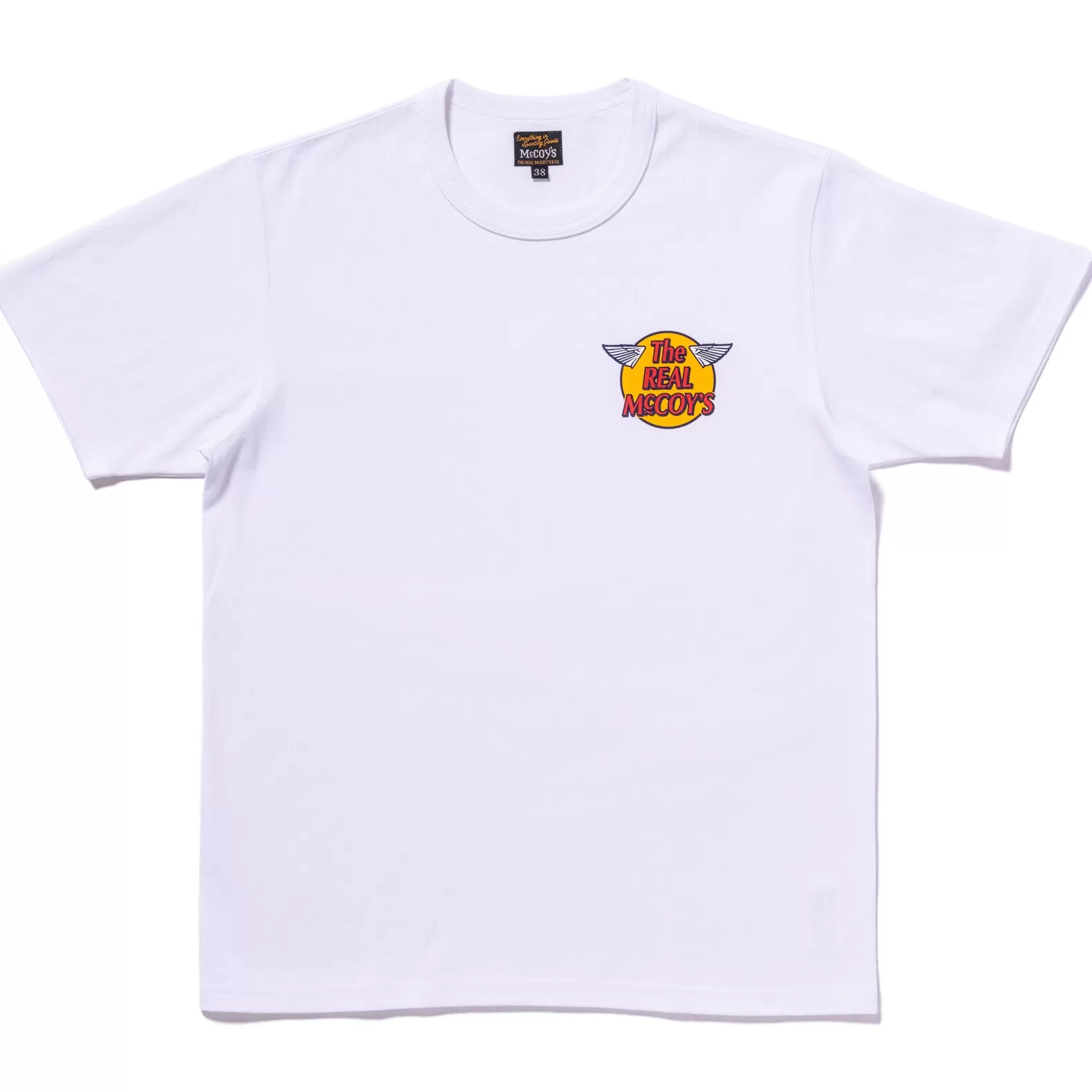 T-shirts<The Real McCoy's LOGO TEE S/S WHITE