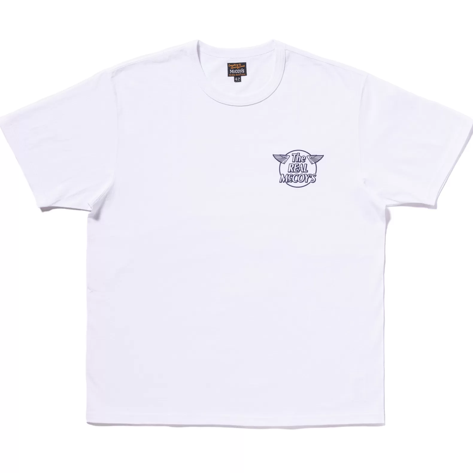 T-shirts<The Real McCoy's LOGO TEE S/S ‘ LOGO’ WHITE