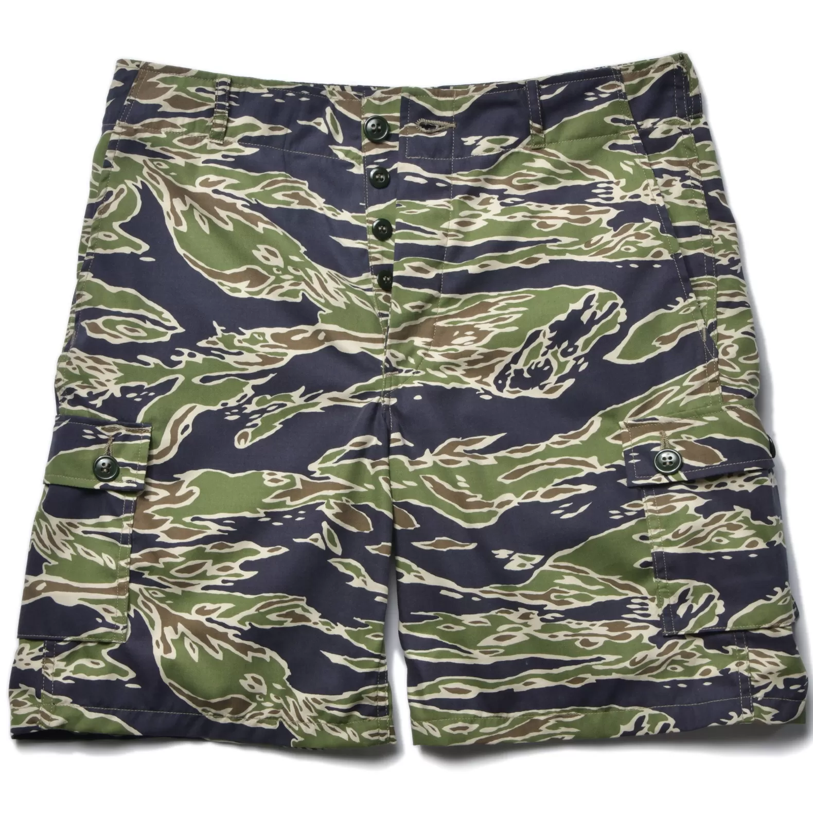 Shorts<The Real McCoy's TIGER CAMOUFLAGE CIVILIAN SHORTS / LATE WAR GREEN