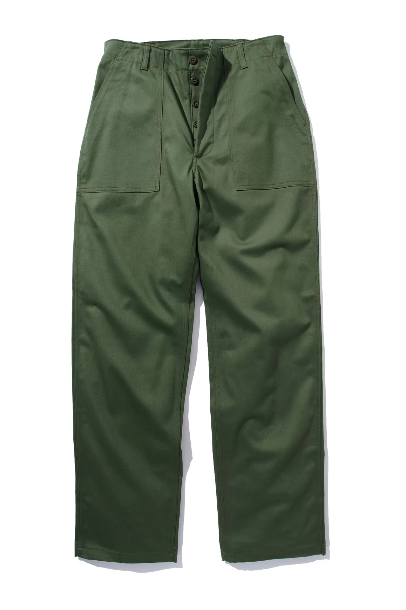 Pants<The Real McCoy's TROUSERS, MEN'S COTTON SATEEN Olive