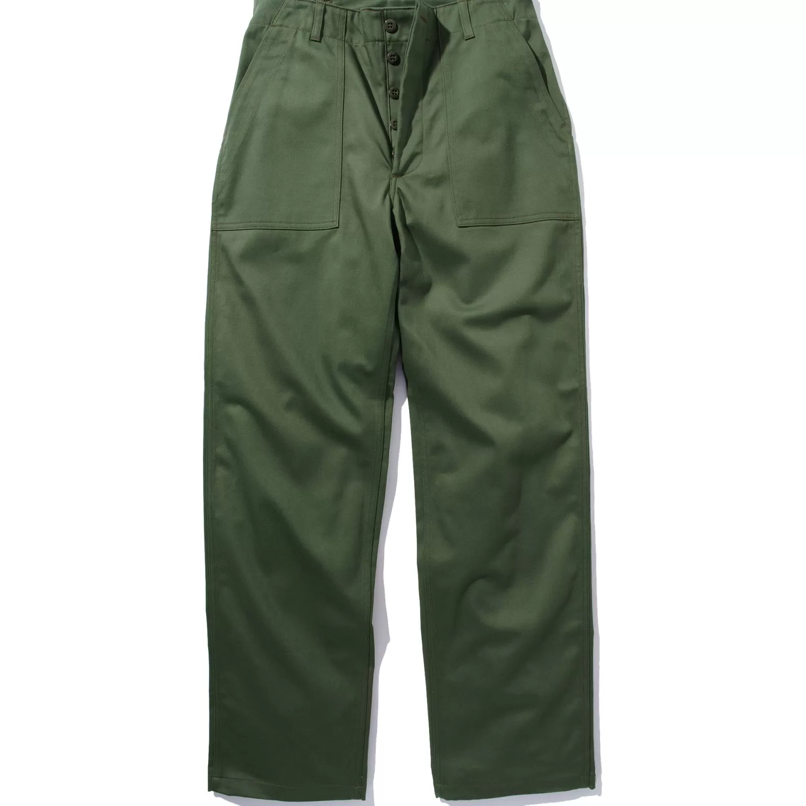 Pants<The Real McCoy's TROUSERS, MEN'S COTTON SATEEN Olive