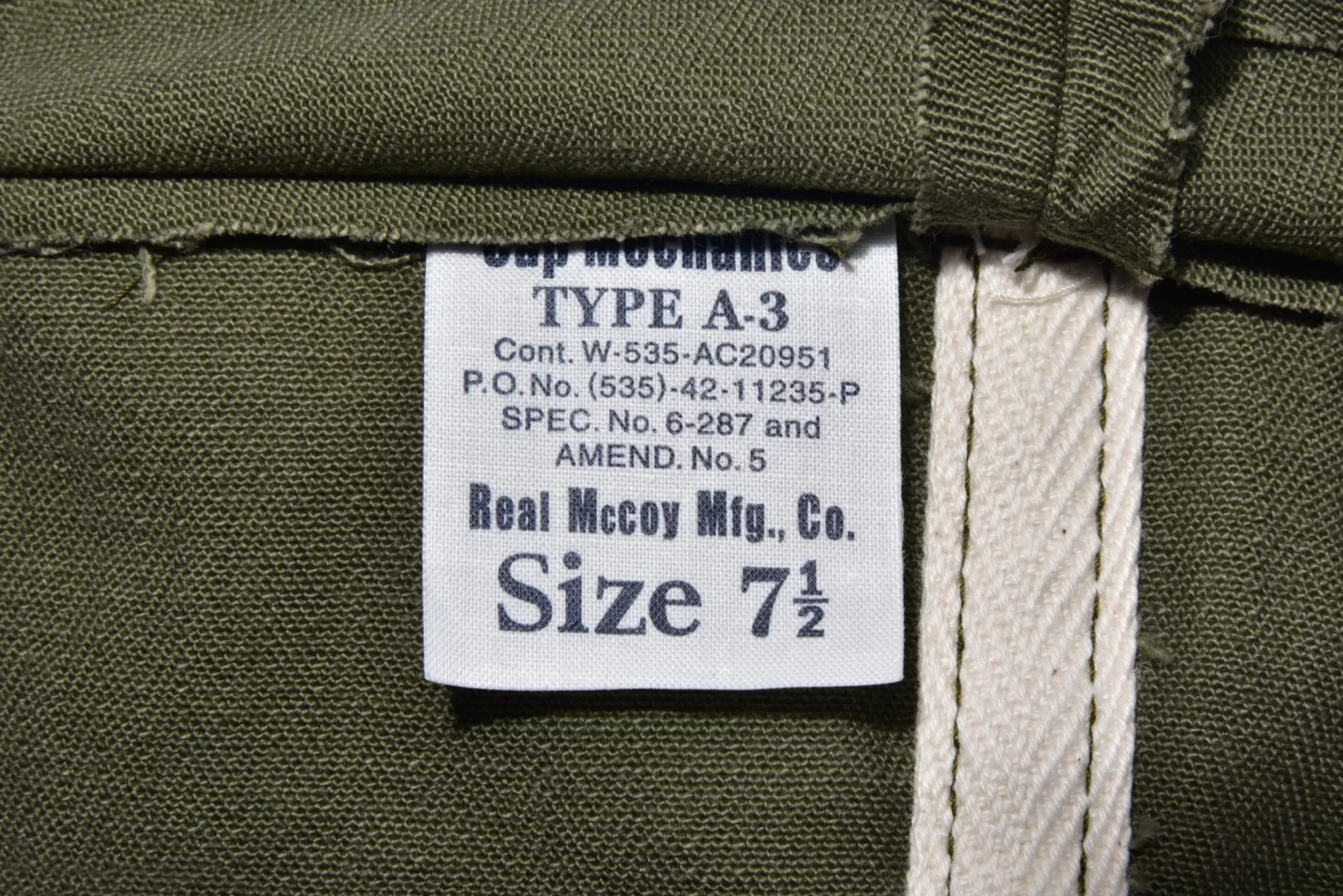 Hats<The Real McCoy's TYPE A-3 CAP / DECAL Olive