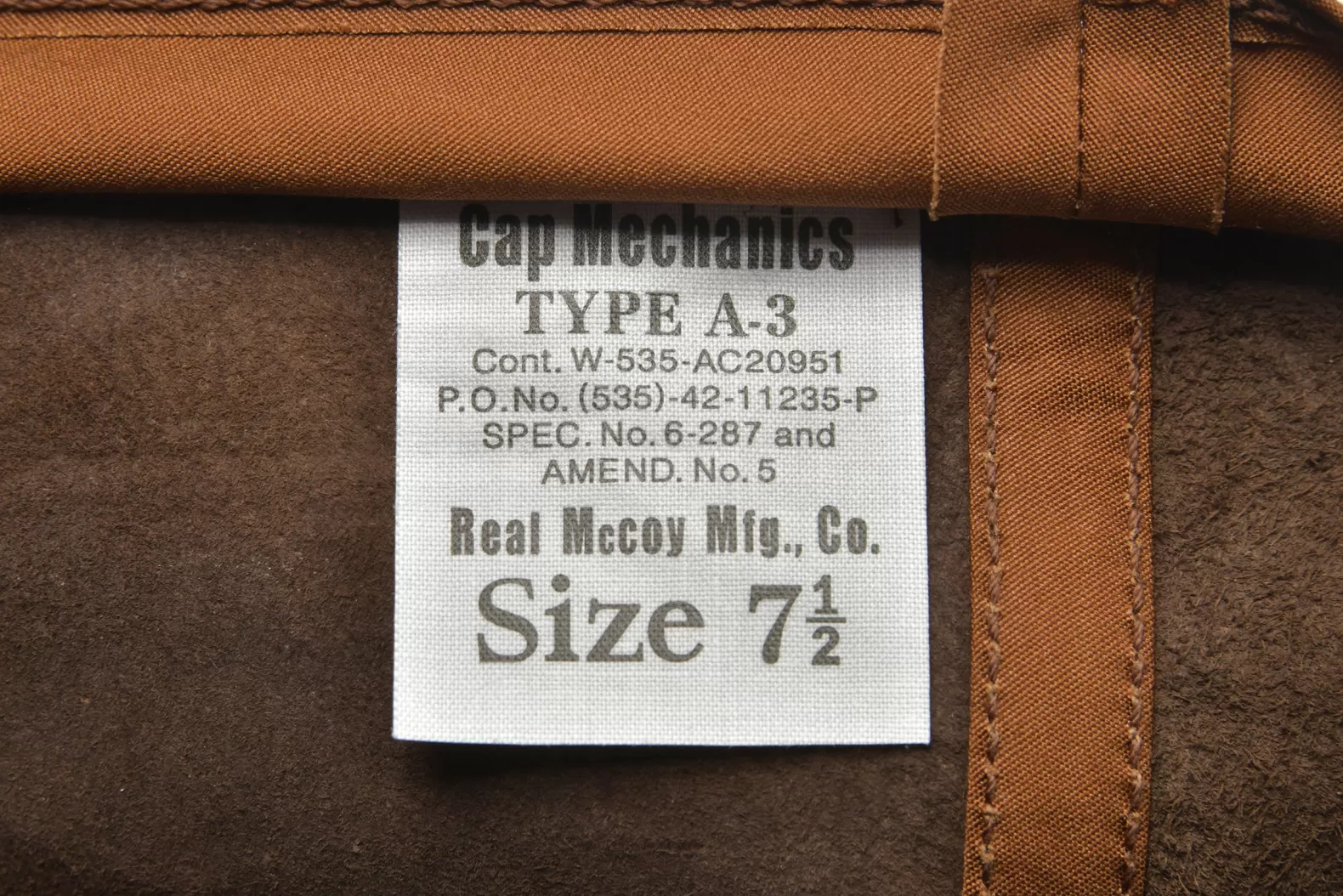 Hats<The Real McCoy's TYPE A-3 CAP / HORSEHIDE SEALBROWN