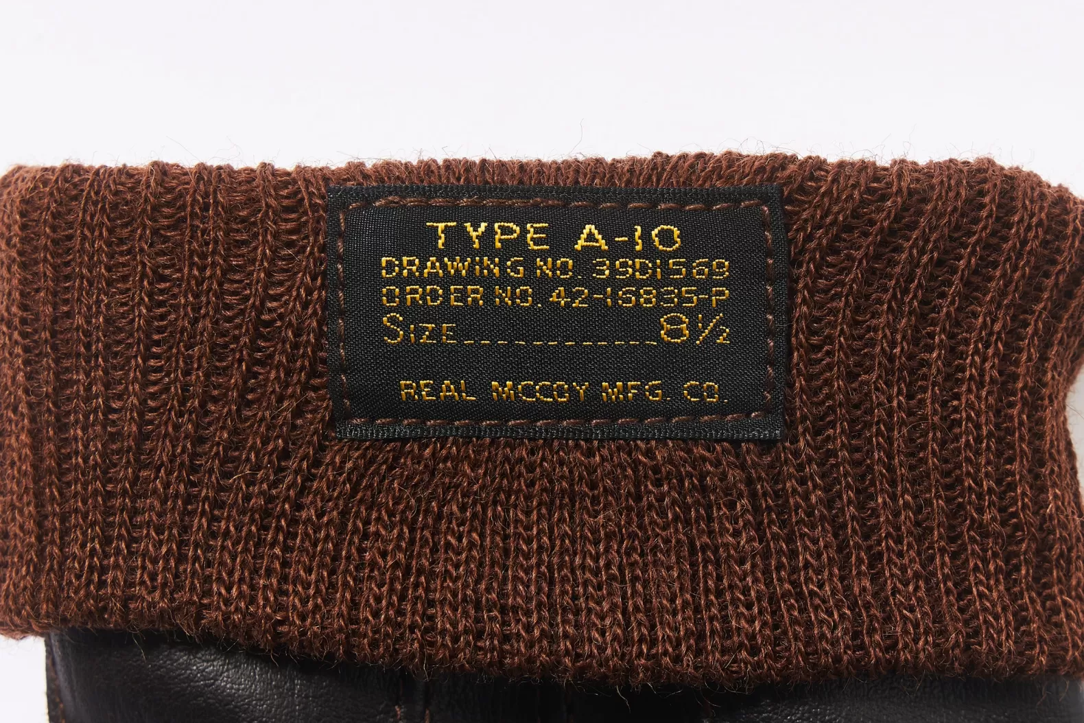 Gloves<The Real McCoy's TYPE A-10 GLOVE, FLYING WINTER SEALBROWN