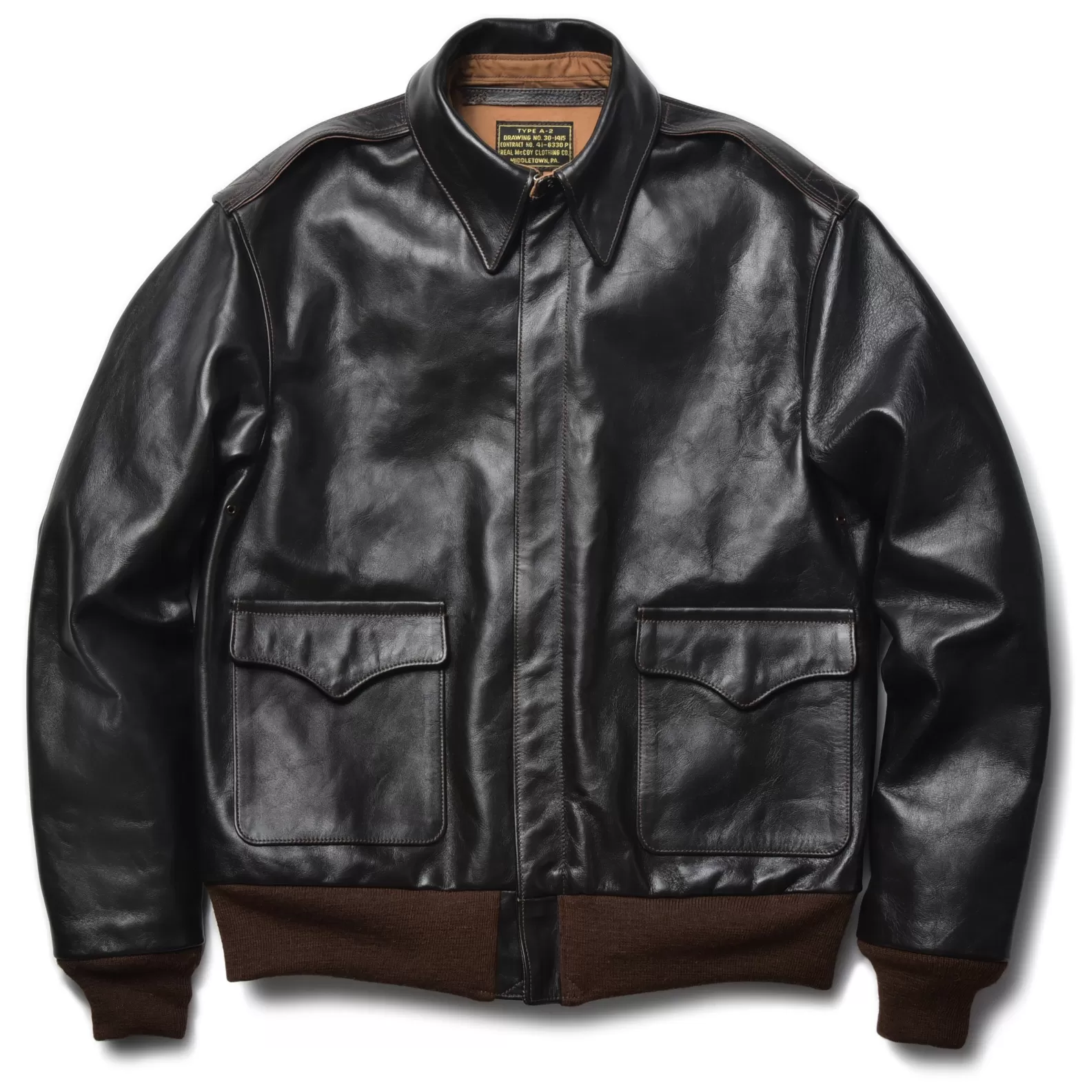 Military | Leather<The Real McCoy's TYPE A-2 REAL McCOY MFG. CO. SEALBROWN