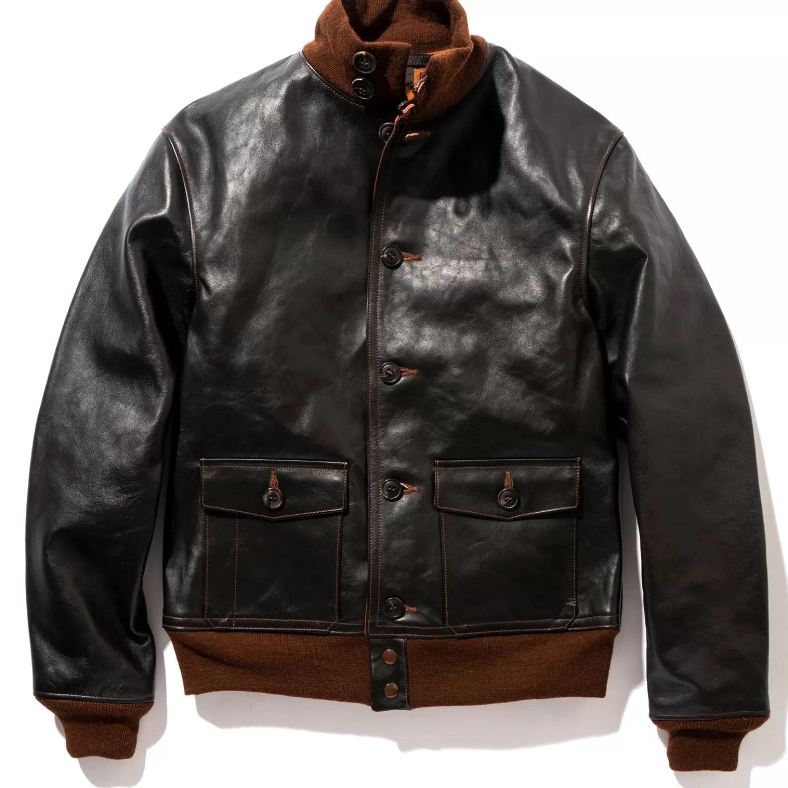 Military | Leather<The Real McCoy's TYPE A-1 REAL McCOY MFG. CO. SealBrown