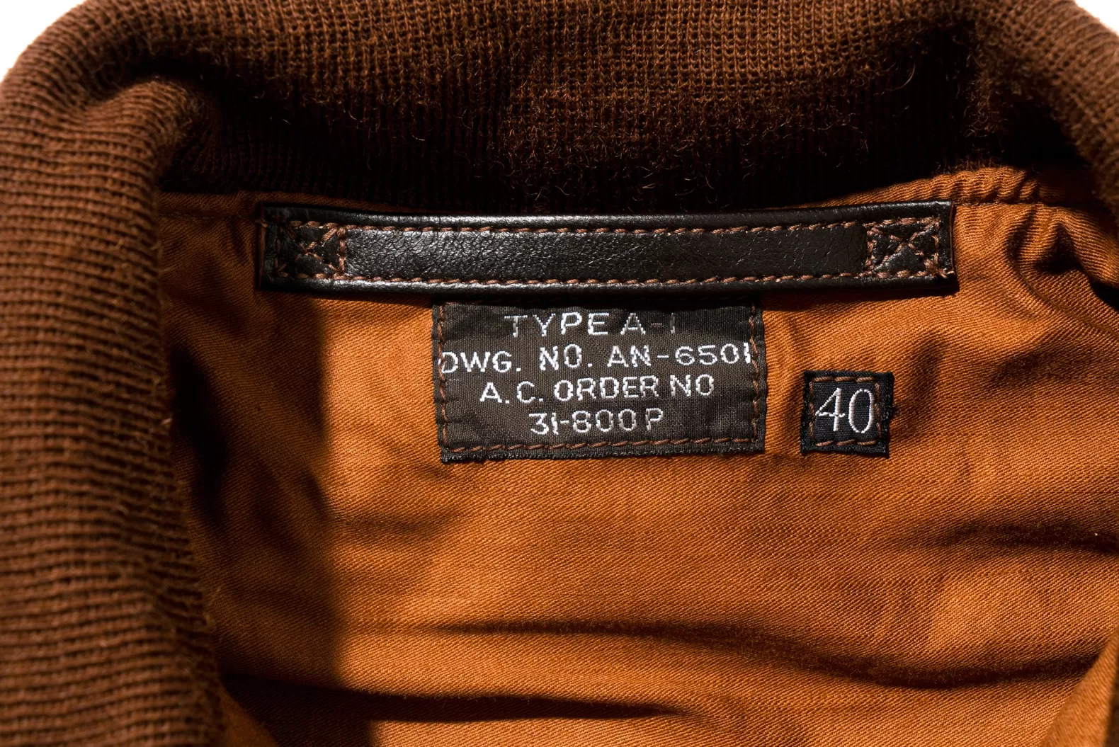 Military | Leather<The Real McCoy's TYPE A-1 REAL McCOY MFG. CO. SealBrown