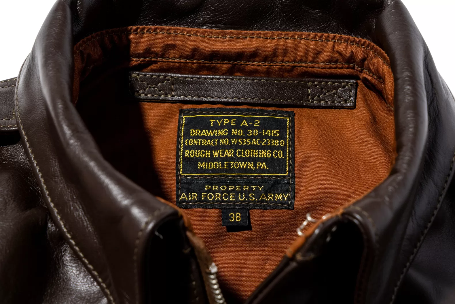 Military | Leather<The Real McCoy's TYPE A-2 ROUGH WEAR CLOTHING CO. SealBrown