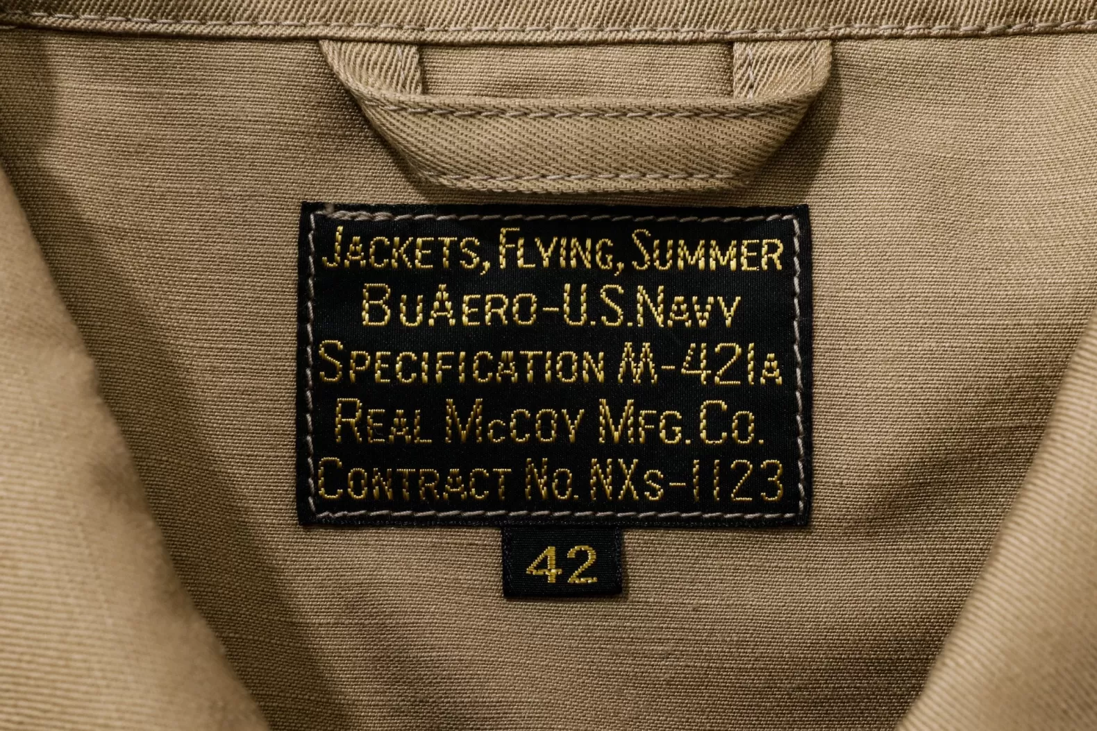 Military<The Real McCoy's TYPE M-421A REAL MCCOY MFG. CO. TAN
