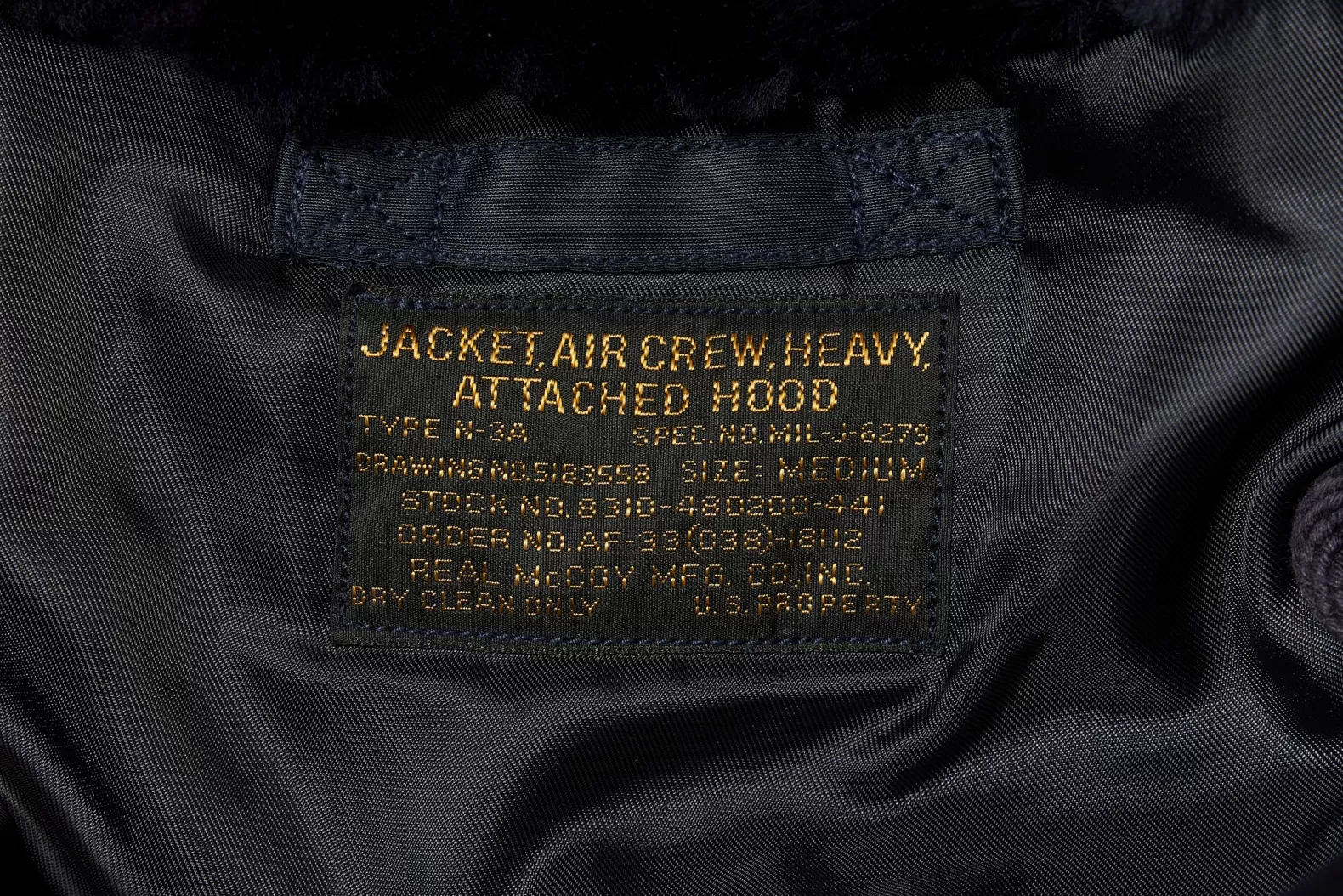 Military<The Real McCoy's TYPE N-3A REAL McCOY MFG. CO. NAVY