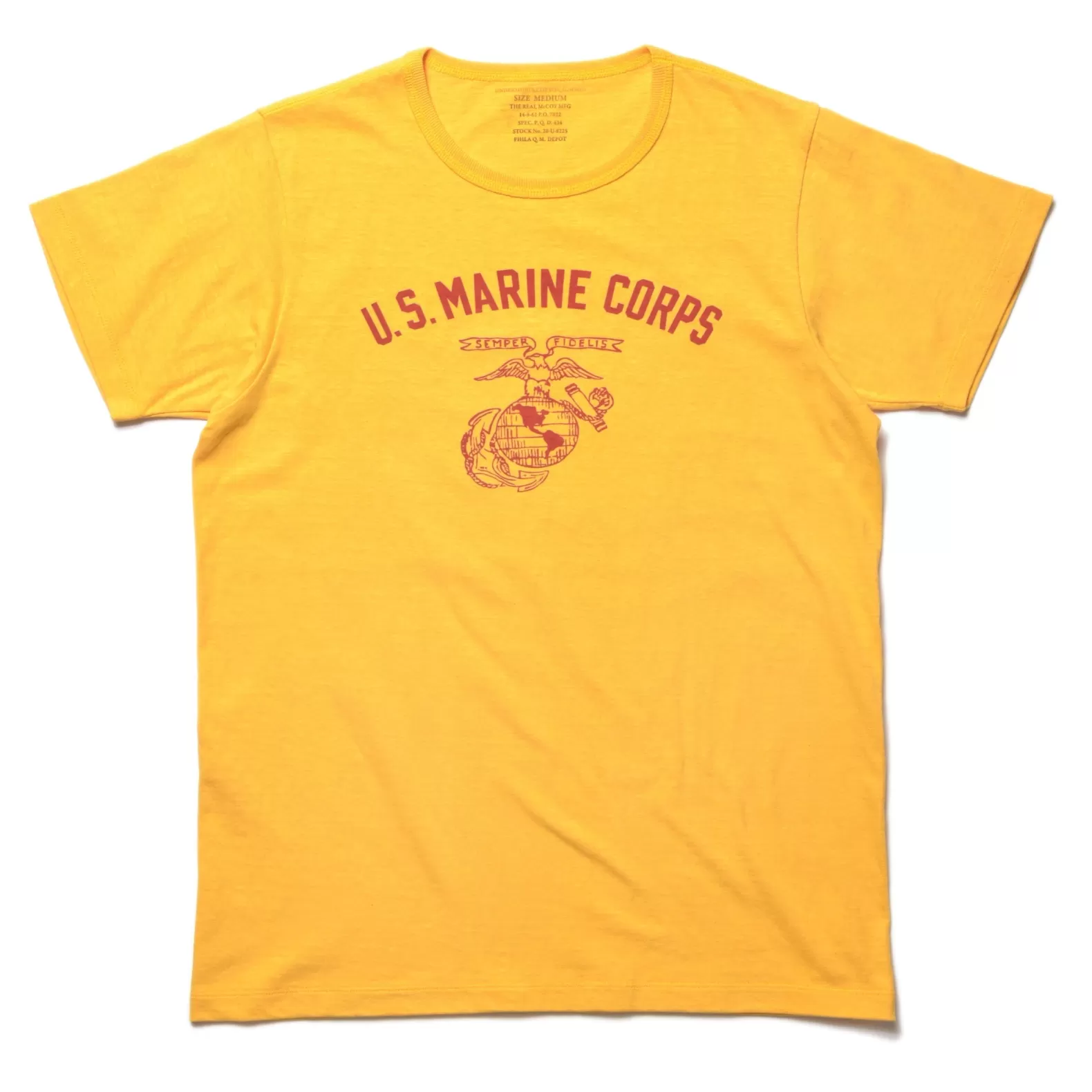 T-shirts<The Real McCoy's UNDERSHIRT, COTTON, SUMMER / U.S. MARINE YELLOW