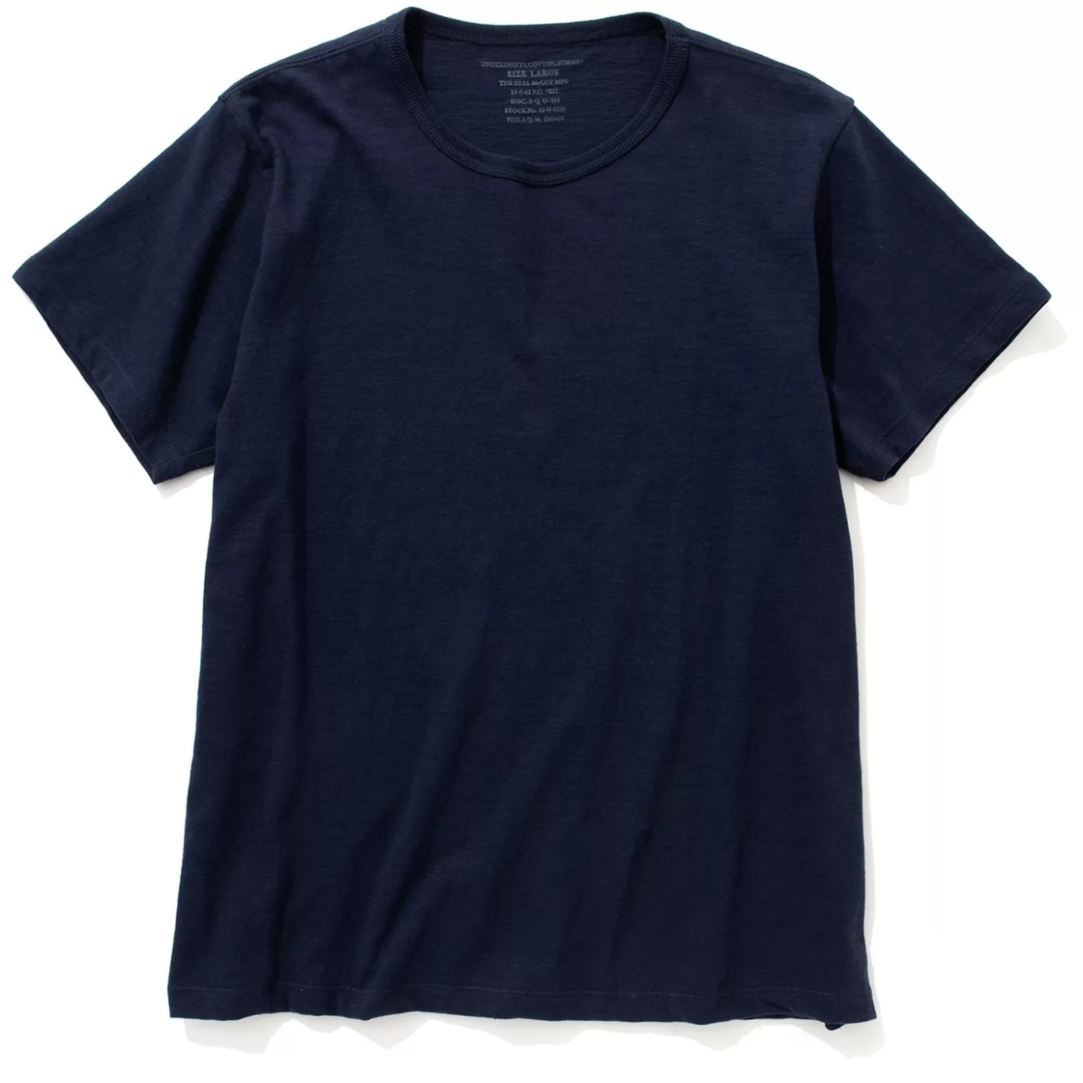 T-shirts<The Real McCoy's UNDERSHIRTS, COTTON, SUMMER Navy