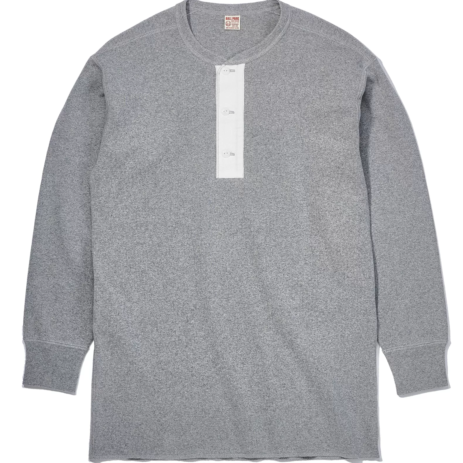 Thermal Shirts<The Real McCoy's UNION HENLEY UNDERSHIRT L/S MEDIUMGRAY