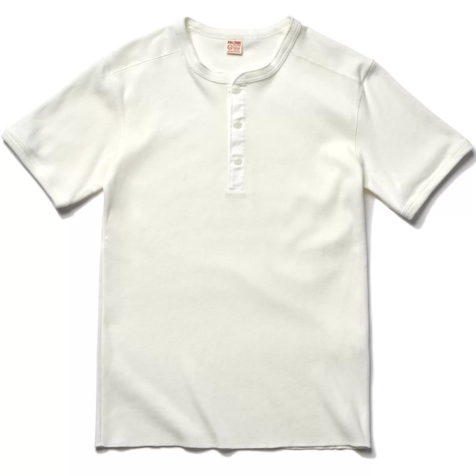 T-shirts<The Real McCoy's UNION HENLEY UNDERSHIRT S/S WHITE