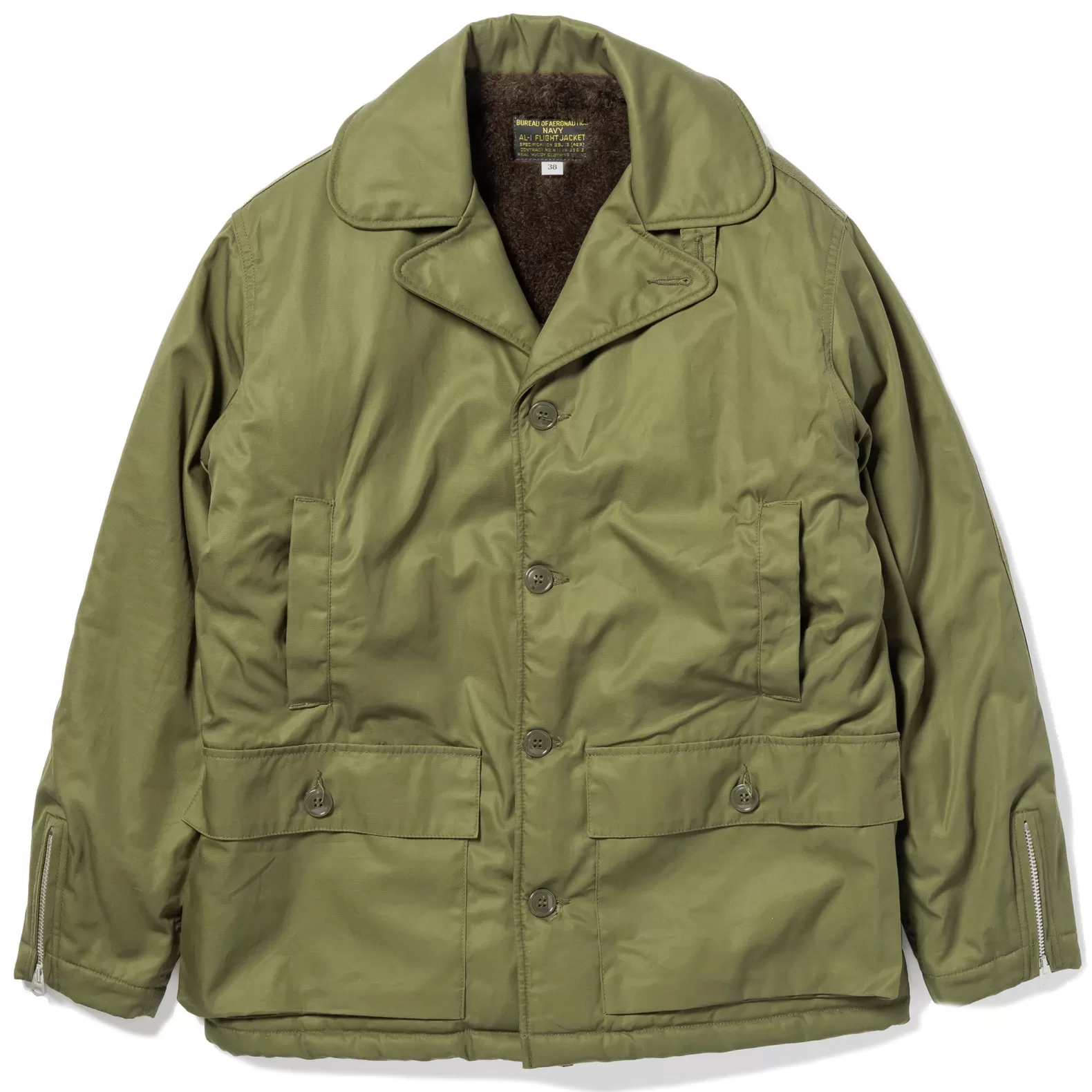 Military<The Real McCoy's USN AL-1 FLIGHT JACKET OLIVE