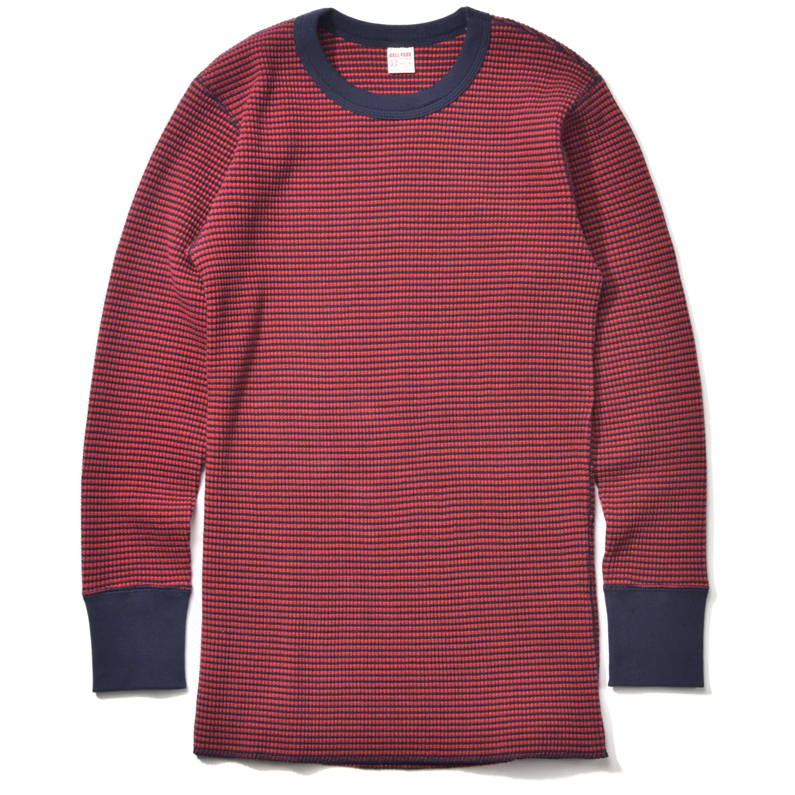 Thermal Shirts<The Real McCoy's WAFFLE STRIPE THERMAL SHIRT L/S NAVY/nRED