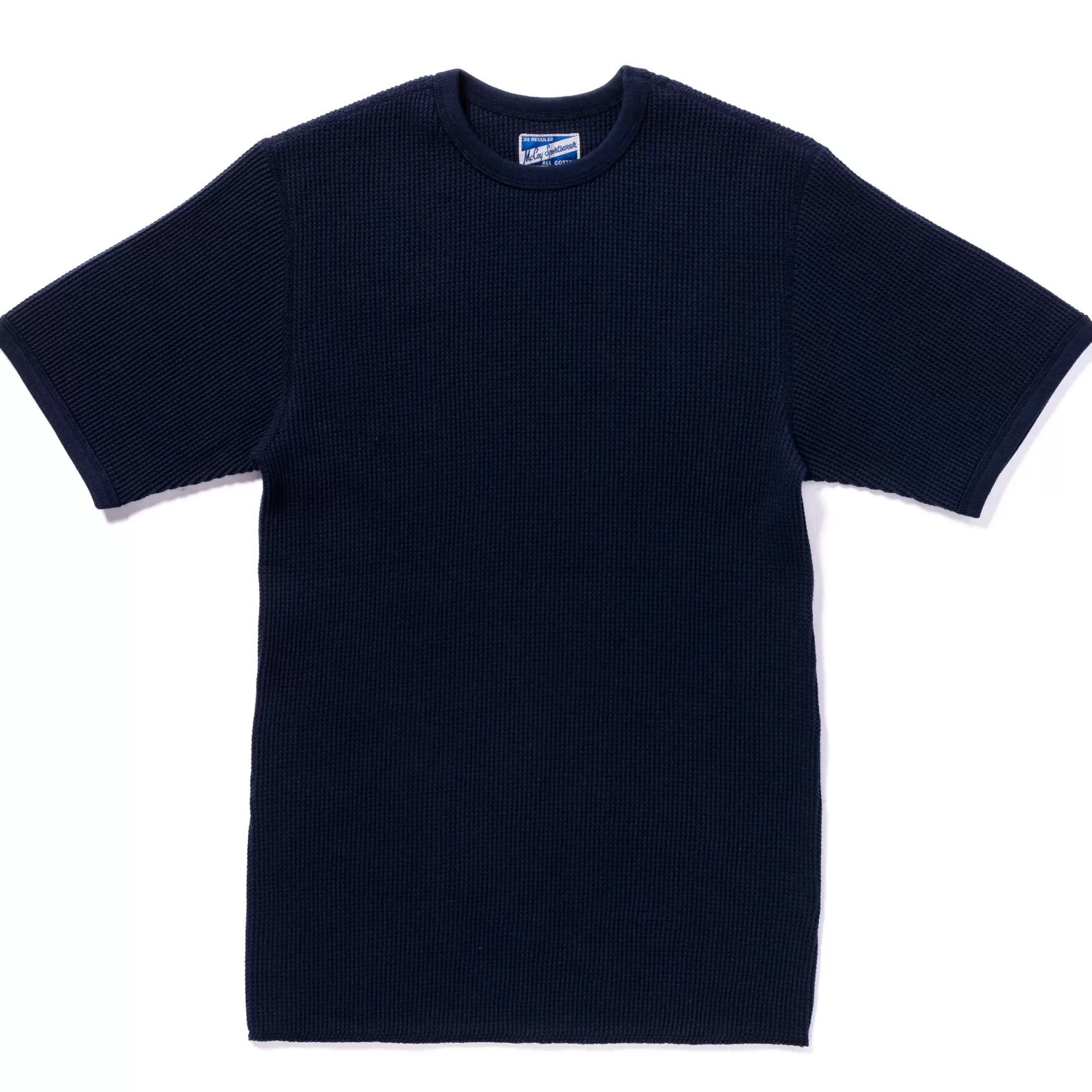 Thermal Shirts | T-shirts<The Real McCoy's WAFFLE THERMAL SHIRT S/S NAVY