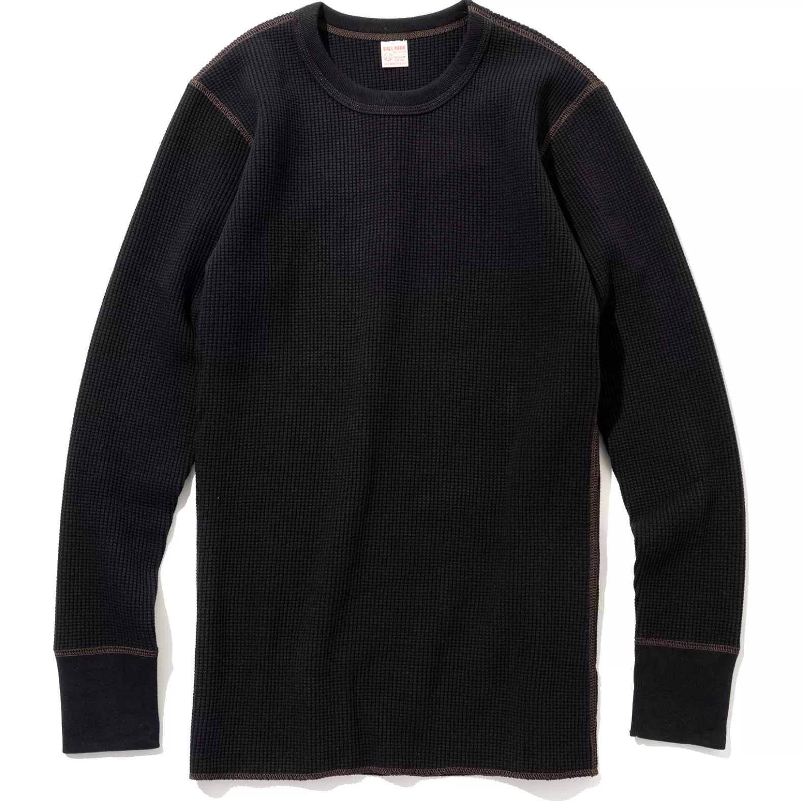 Thermal Shirts<The Real McCoy's WAFFLE THERMAL SHIRTS LONG SLEEVE Black