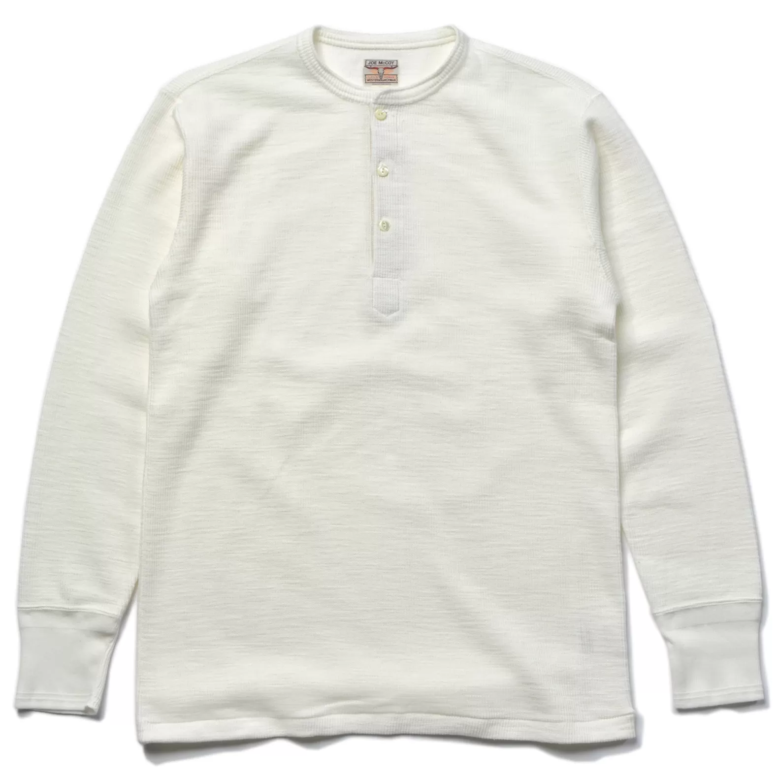 Thermal Shirts<The Real McCoy's WESTERN CARDIGAN STITCH HENLEY SHIRT WHITE